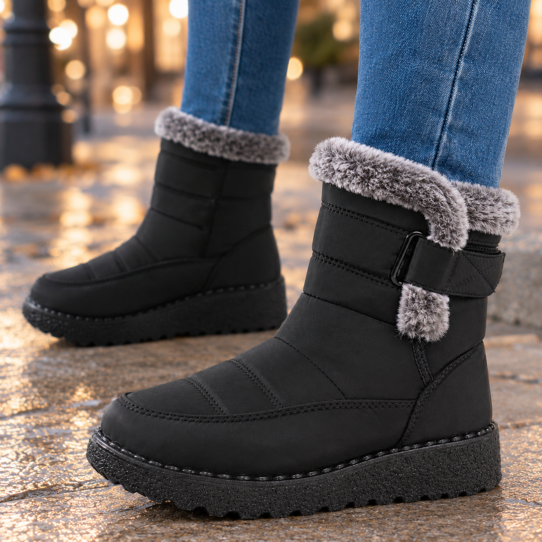 Women's Quilted Fur-Trim Ankle Boots
