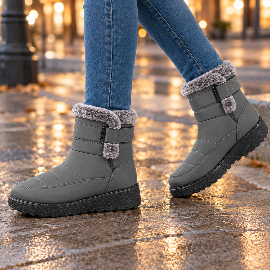Women's Quilted Fur-Trim Ankle Boots