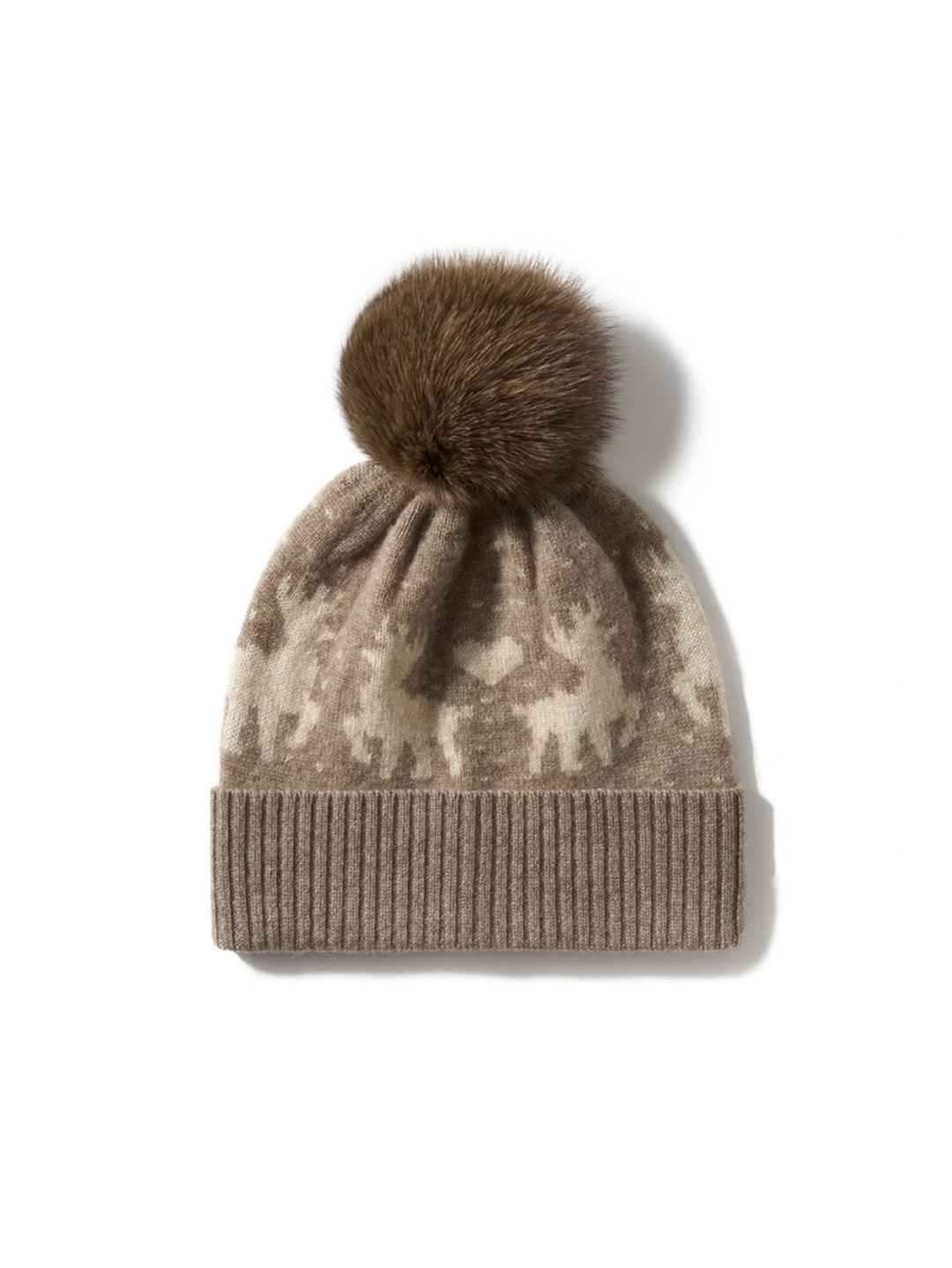 Women's Reindeer Pom Pom Beanie
