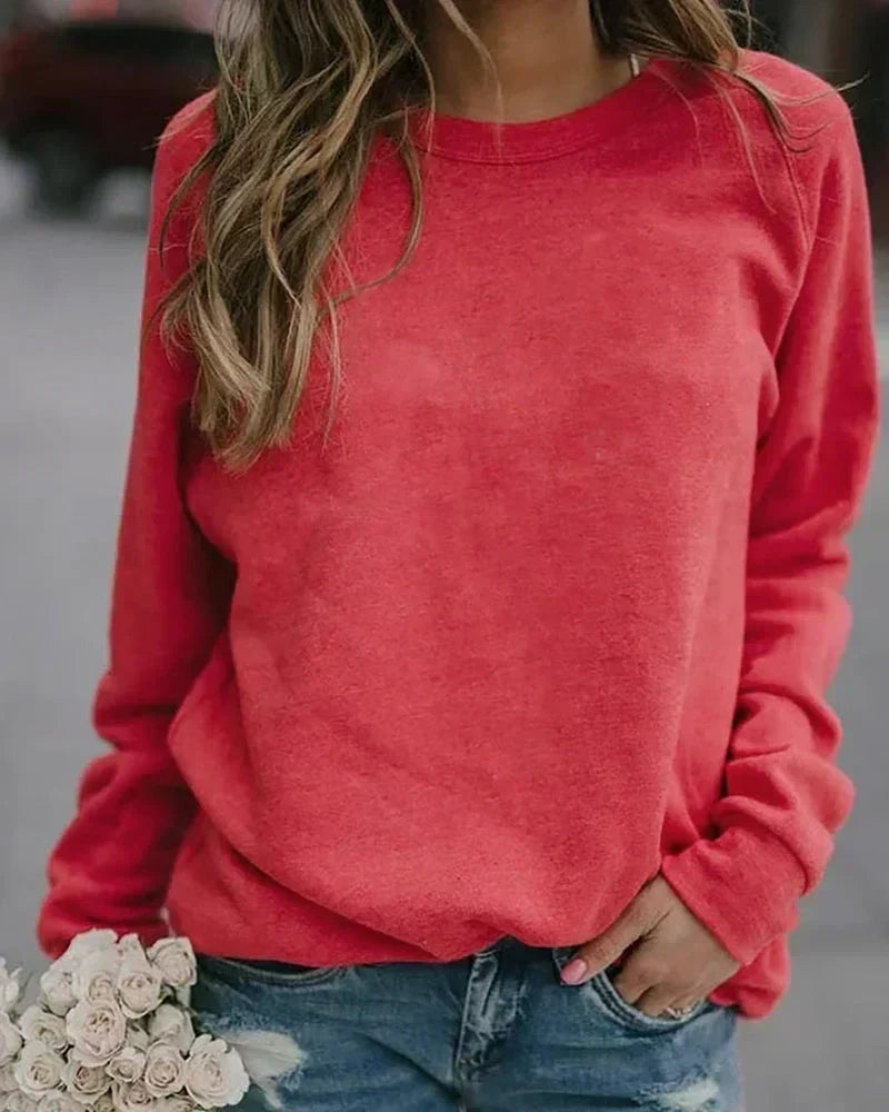 Women's Relaxed Raglan Crew Neck Sweatshirt