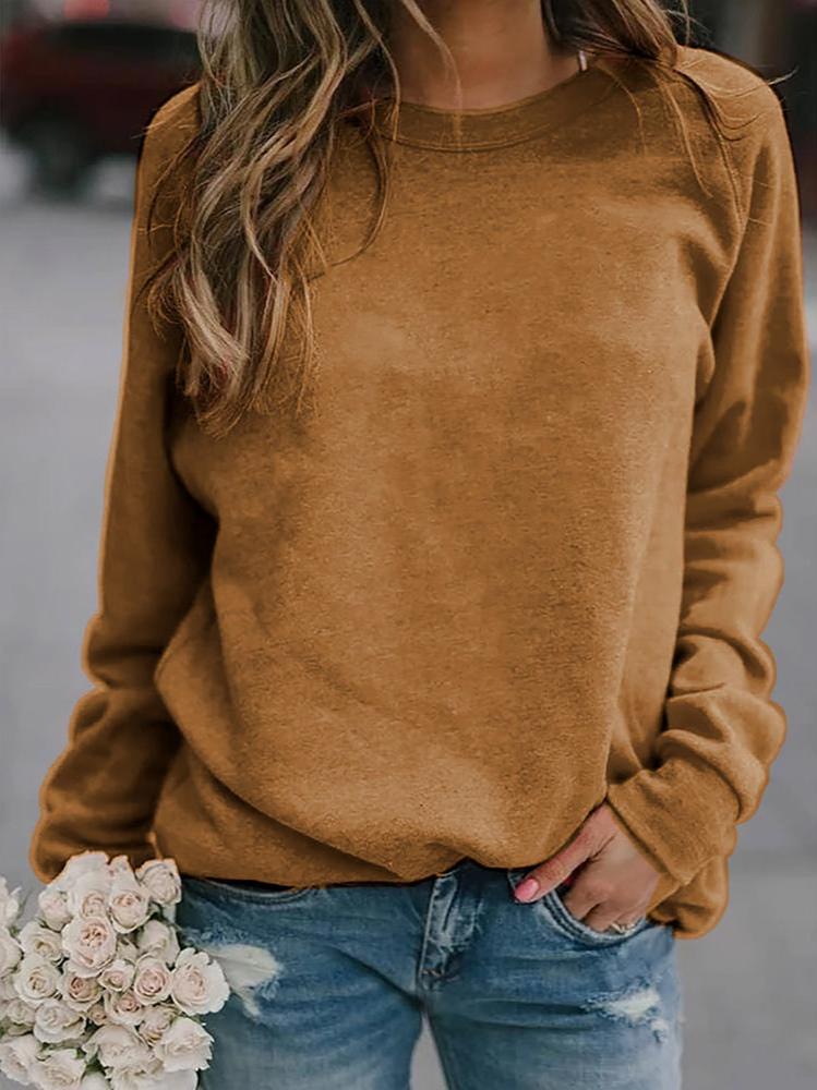 Women's Relaxed Raglan Crew Neck Sweatshirt