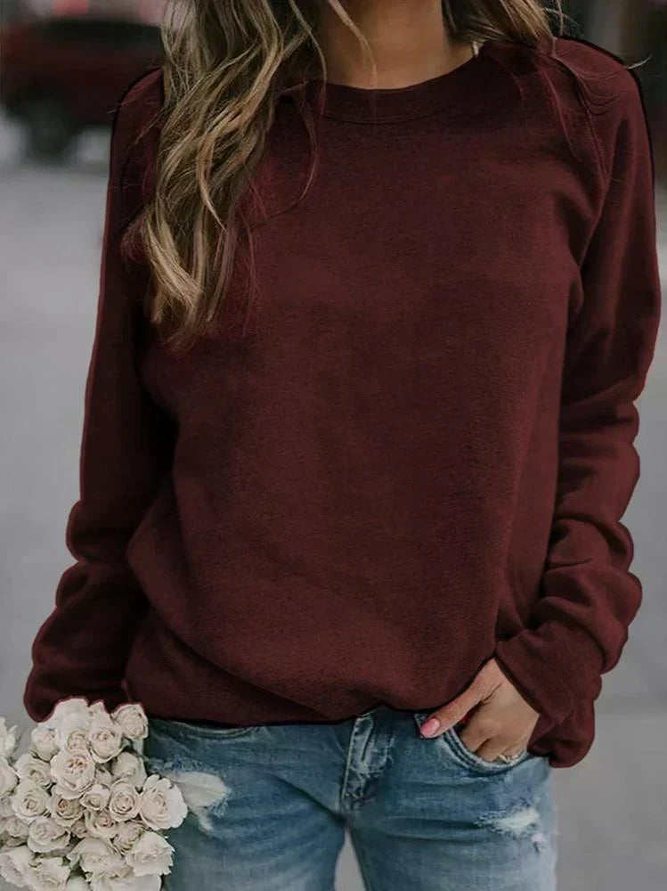 Women's Relaxed Raglan Crew Neck Sweatshirt