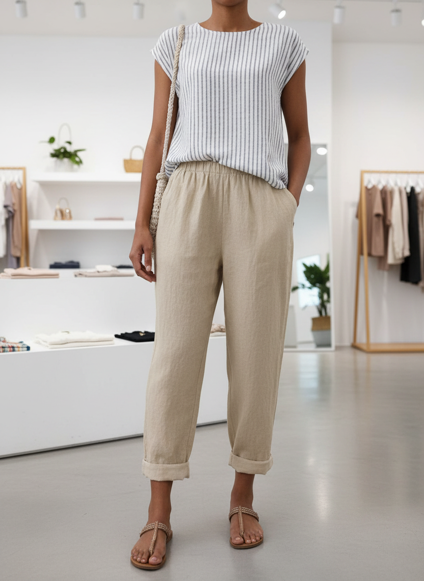 Women's Relaxed Trousers With Side Pockets