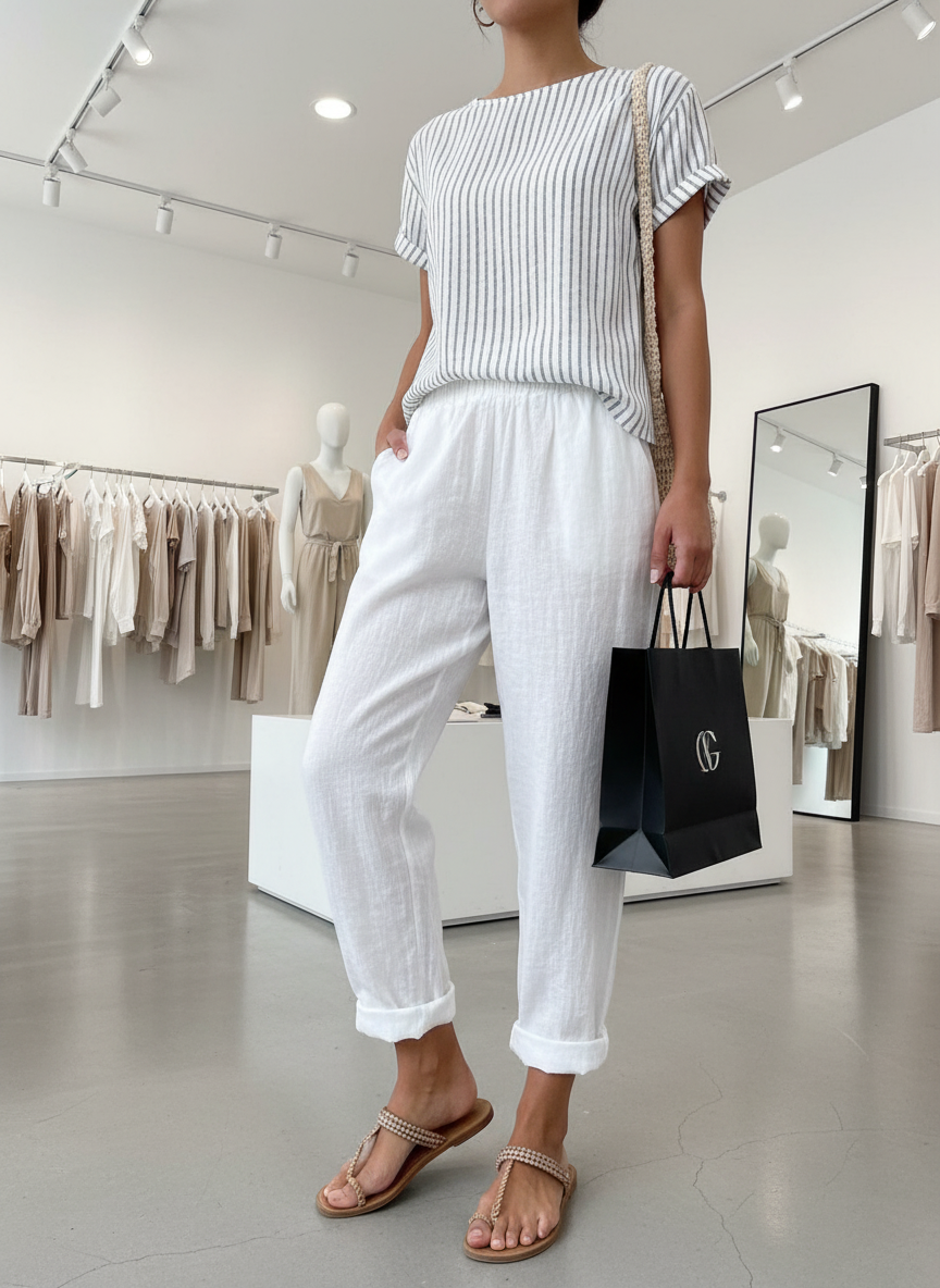 Women's Relaxed Trousers With Side Pockets
