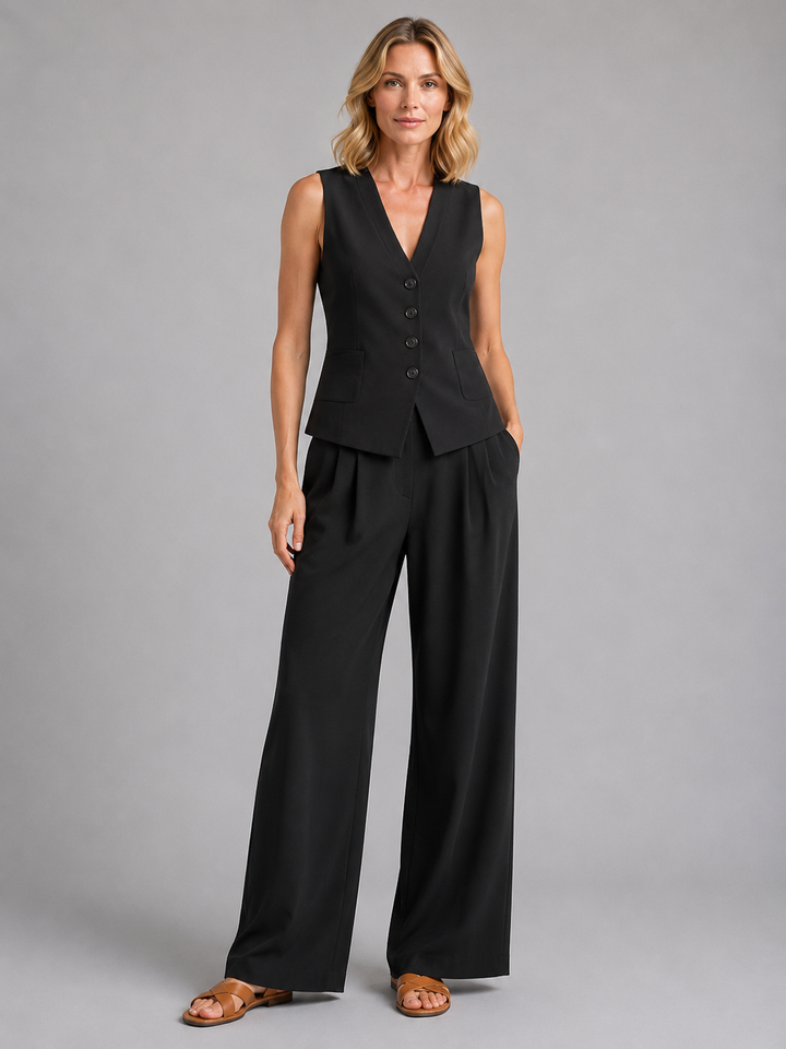 Women's Relaxed Wide-Leg Trousers
