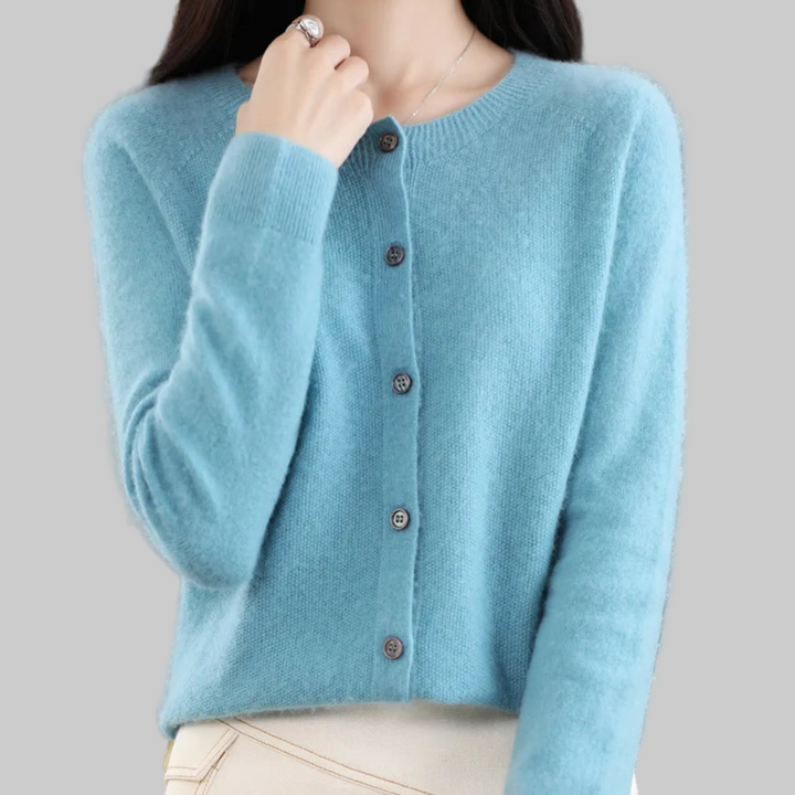 Women's Ribbed Button-Front Cardigan