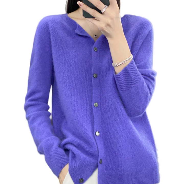 Women's Ribbed Button-Front Cardigan