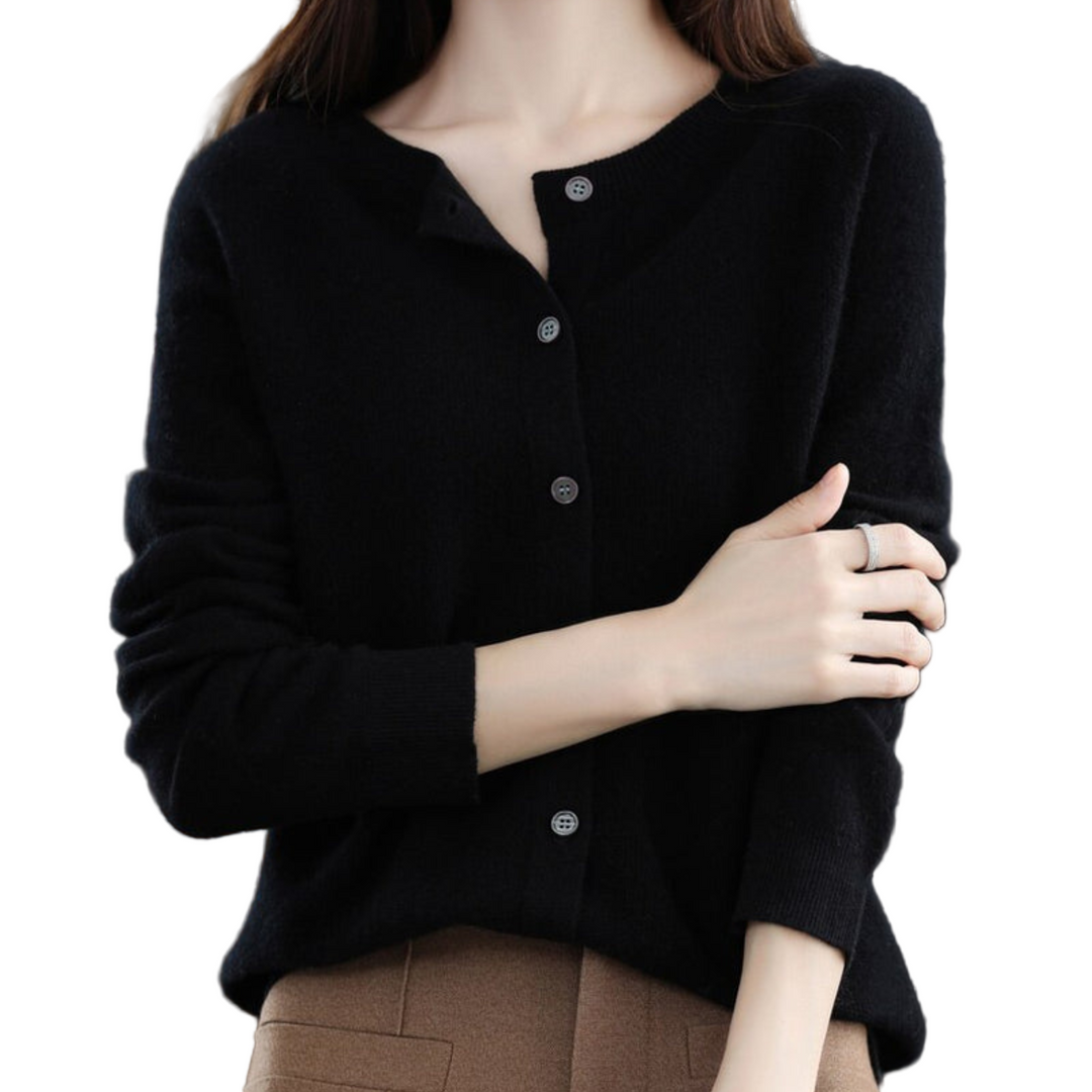 Women's Ribbed Button-Front Cardigan