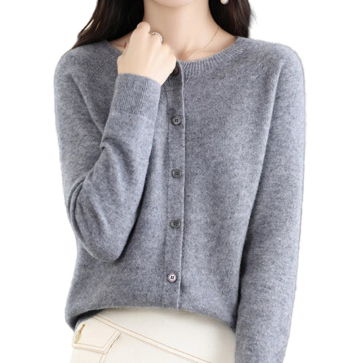 Women's Ribbed Button-Front Cardigan