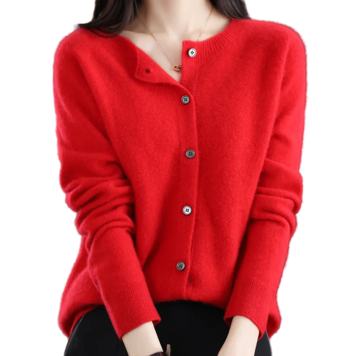 Women's Ribbed Button-Front Cardigan
