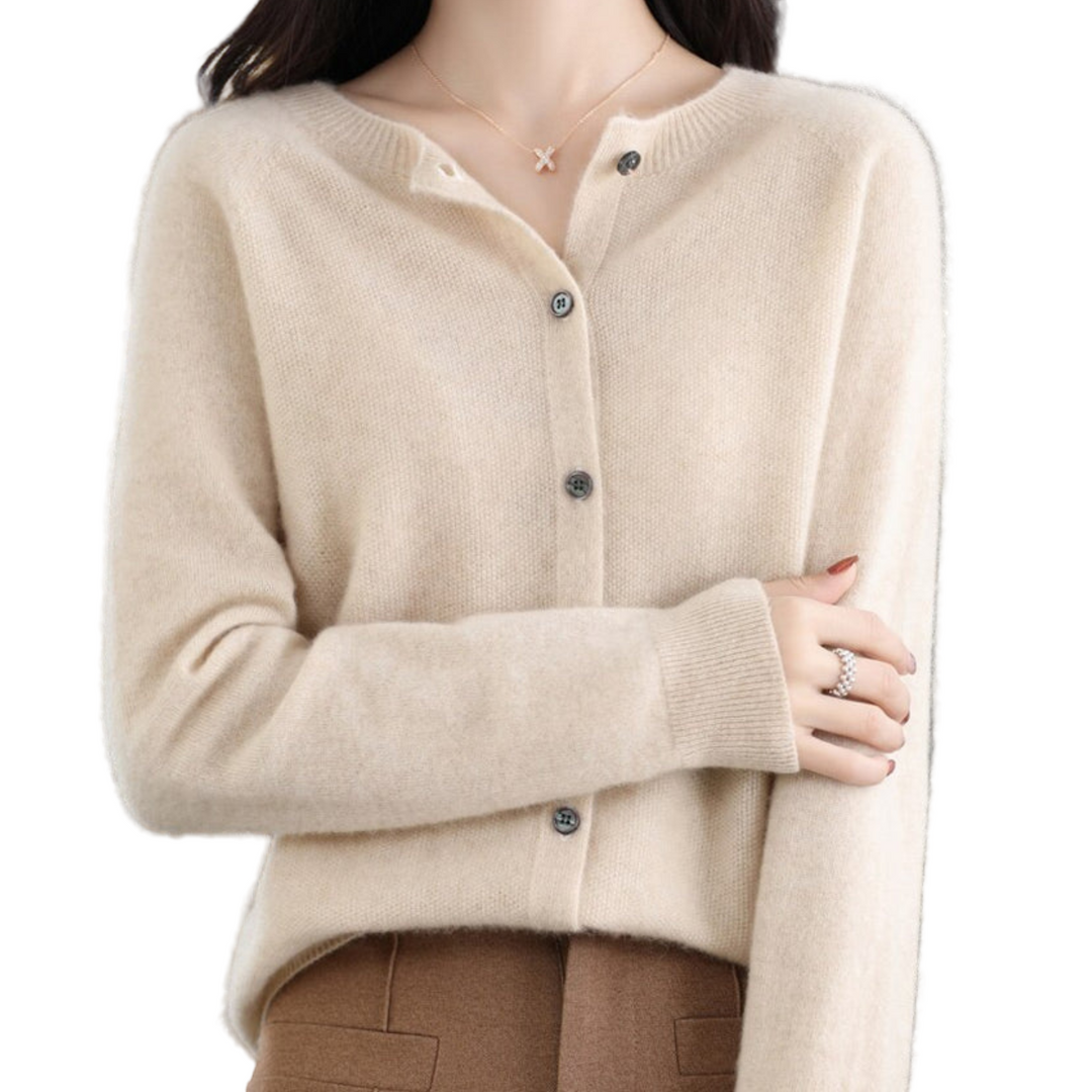 Women's Ribbed Button-Front Cardigan