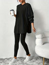 Women's Ribbed Hoodie and Leggings Lounge Set