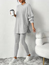 Women's Ribbed Hoodie and Leggings Lounge Set