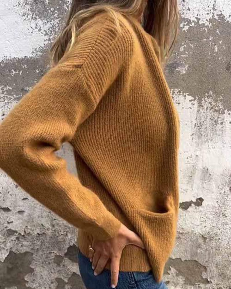 Women's Ribbed Knit Full-Zip Cardigan