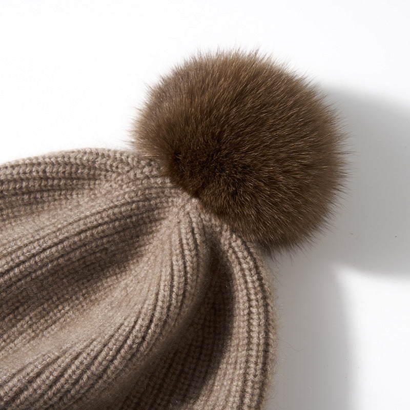 Women's Ribbed Pom Pom Beanie