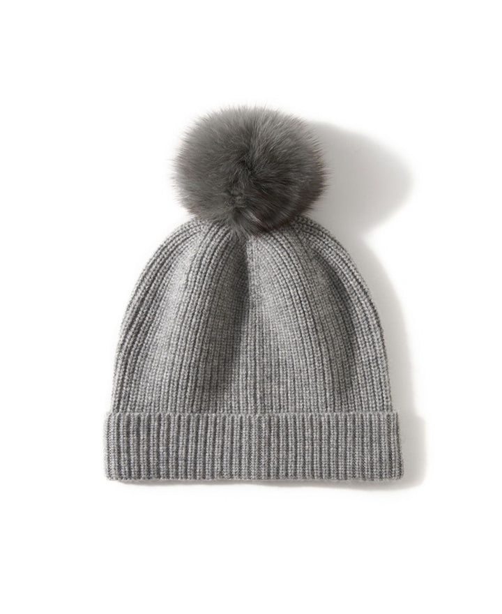 Women's Ribbed Pom Pom Beanie