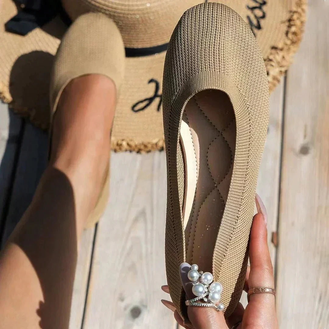 Women's Ribbed Slip-On Flats
