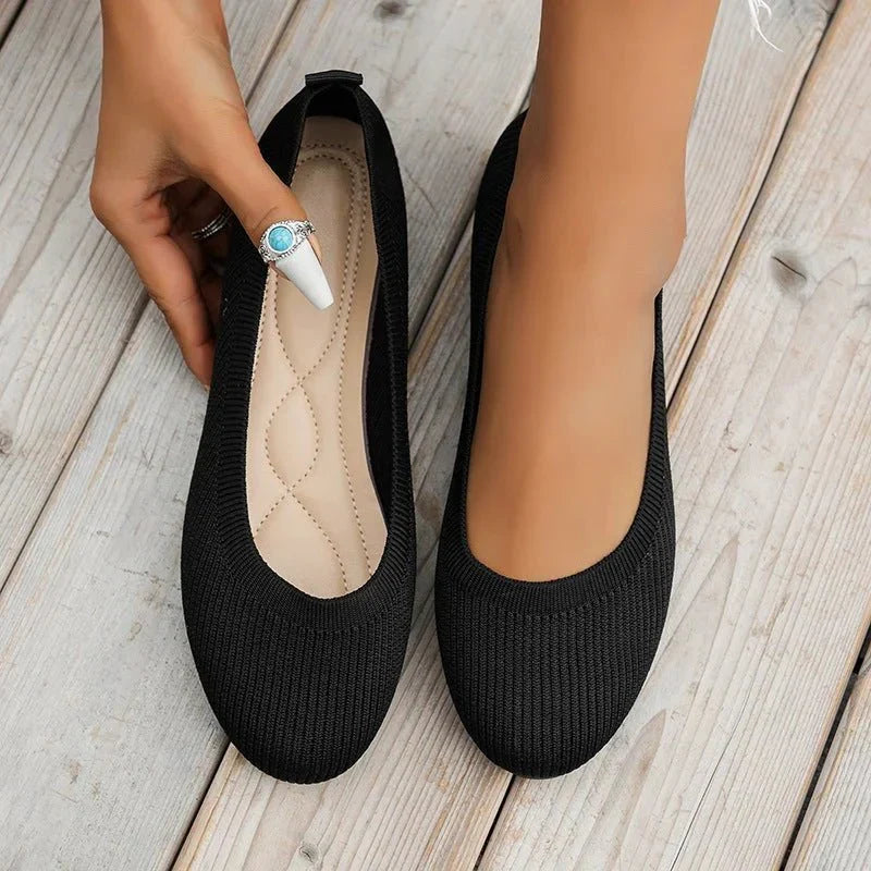 Women's Ribbed Slip-On Flats