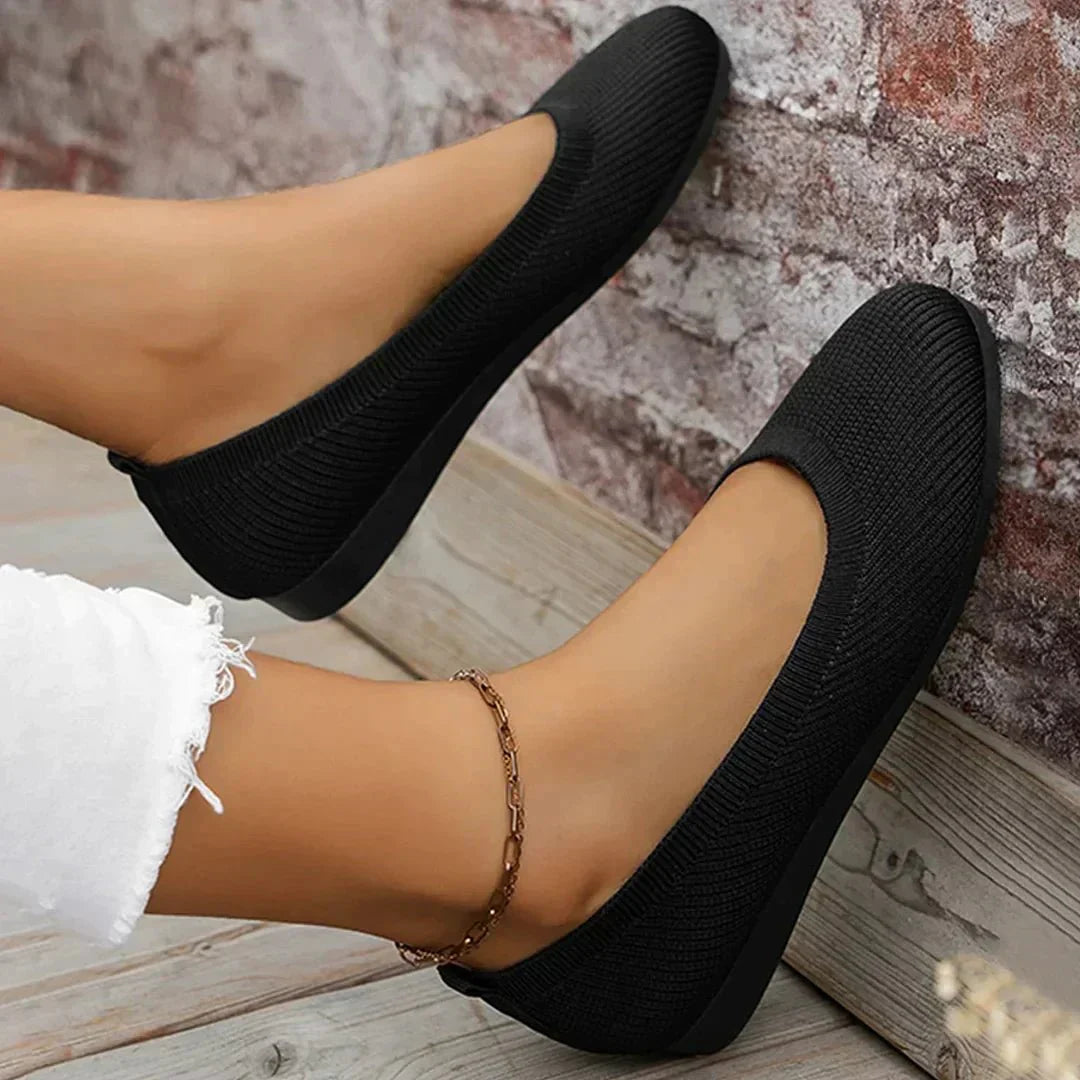 Women's Ribbed Slip-On Flats