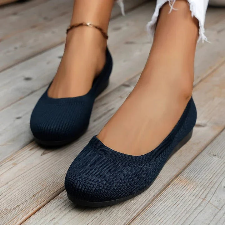 Women's Ribbed Slip-On Flats