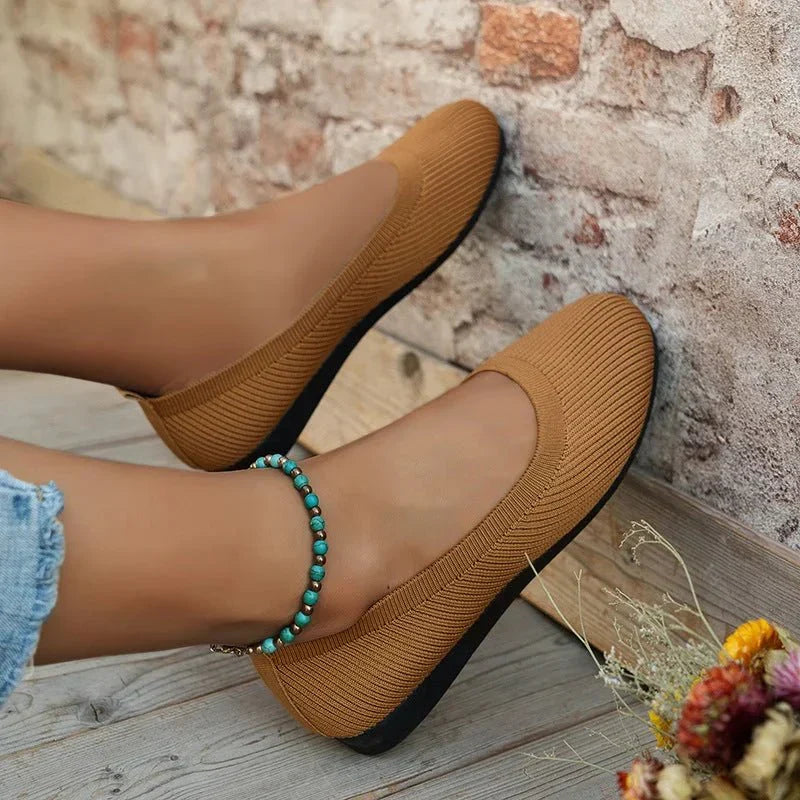 Women's Ribbed Slip-On Flats