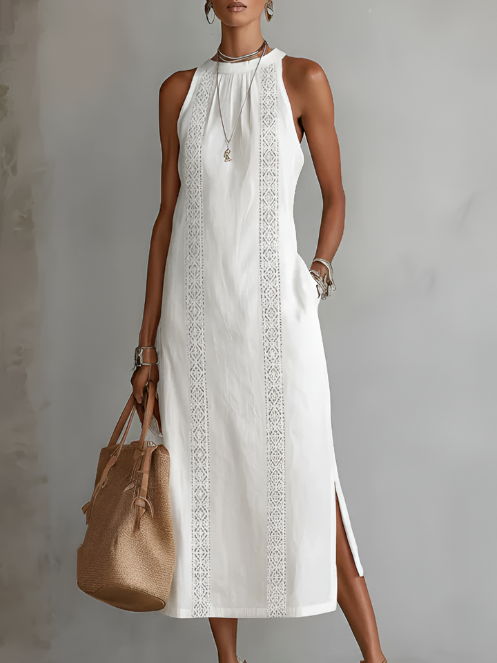 Women's Round-Neck Midi Dress