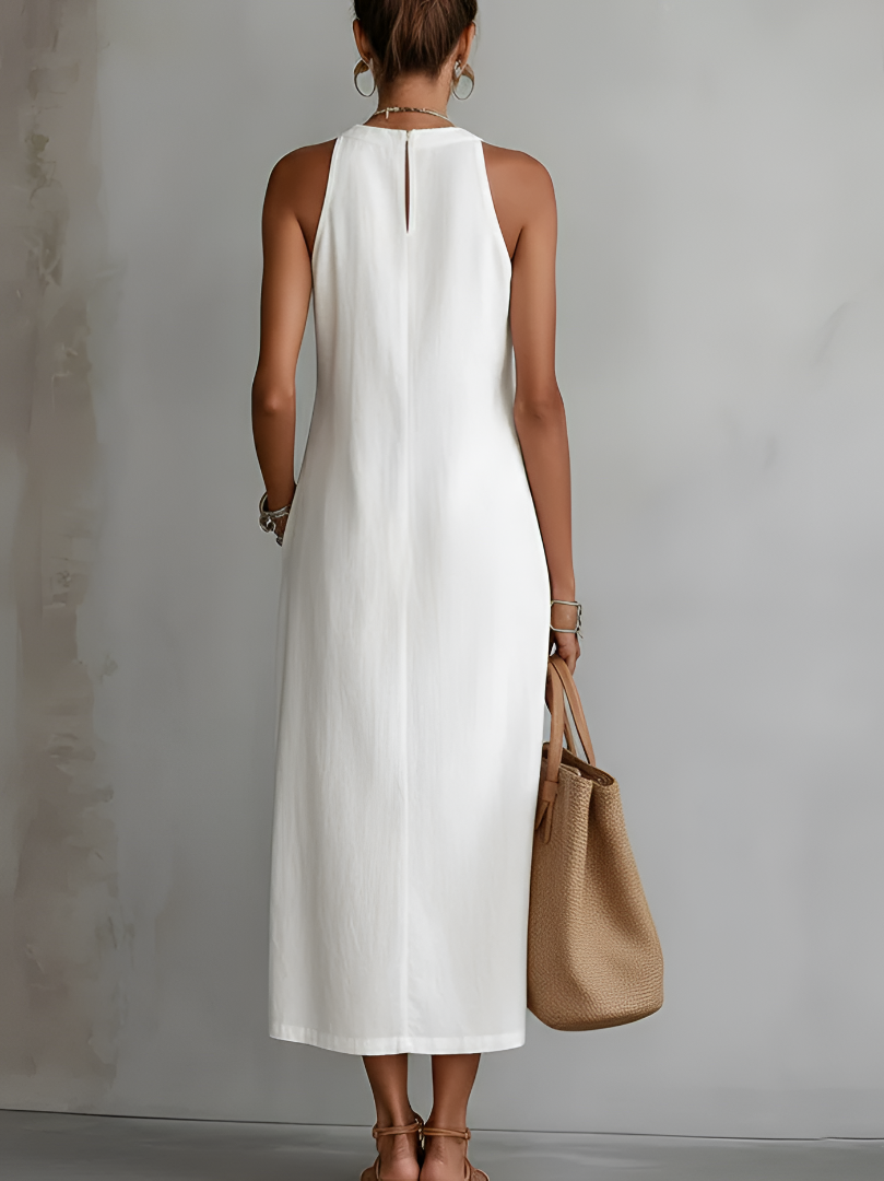 Women's Round-Neck Midi Dress