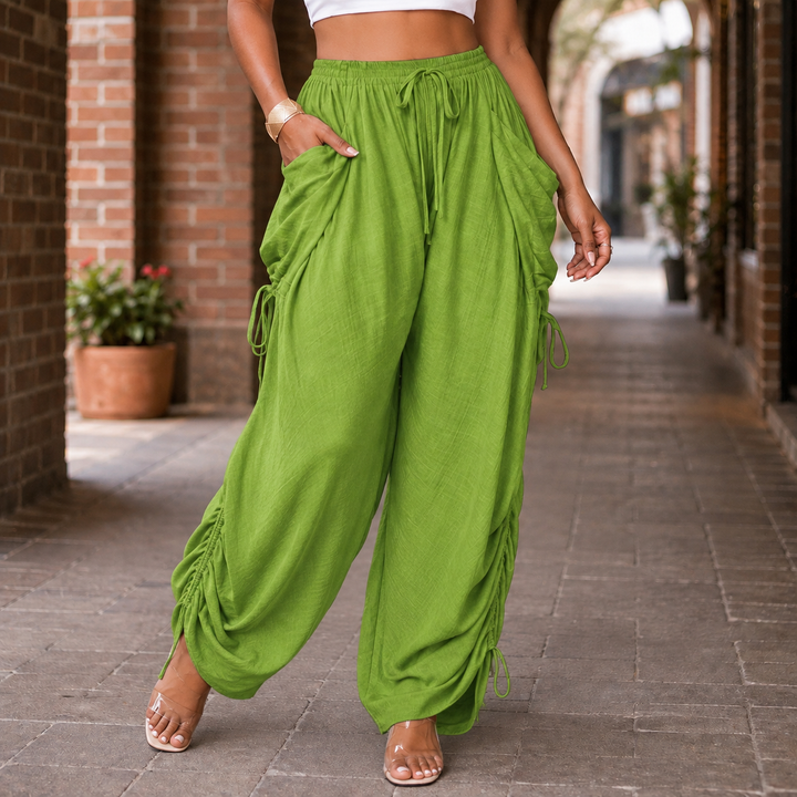 Women's Ruched Harem Trousers
