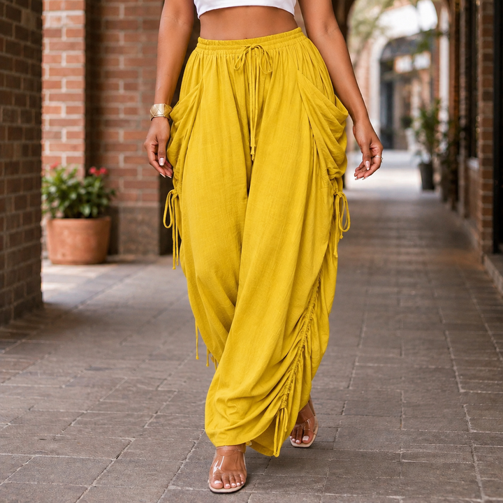 Women's Ruched Harem Trousers