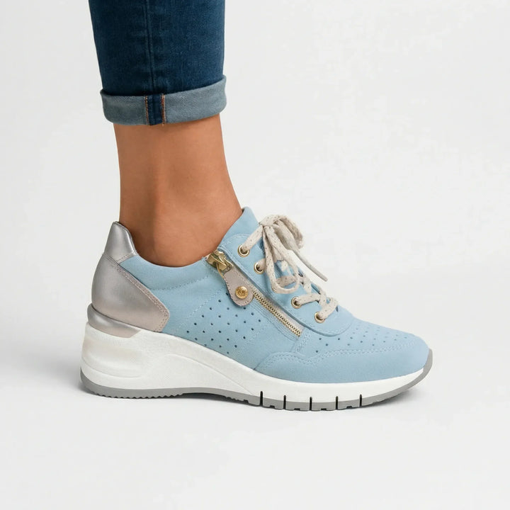 Women's Side-Zip Lace-Up Walking Trainers