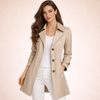 Women's Single-Breasted Button-Front Trench Coat