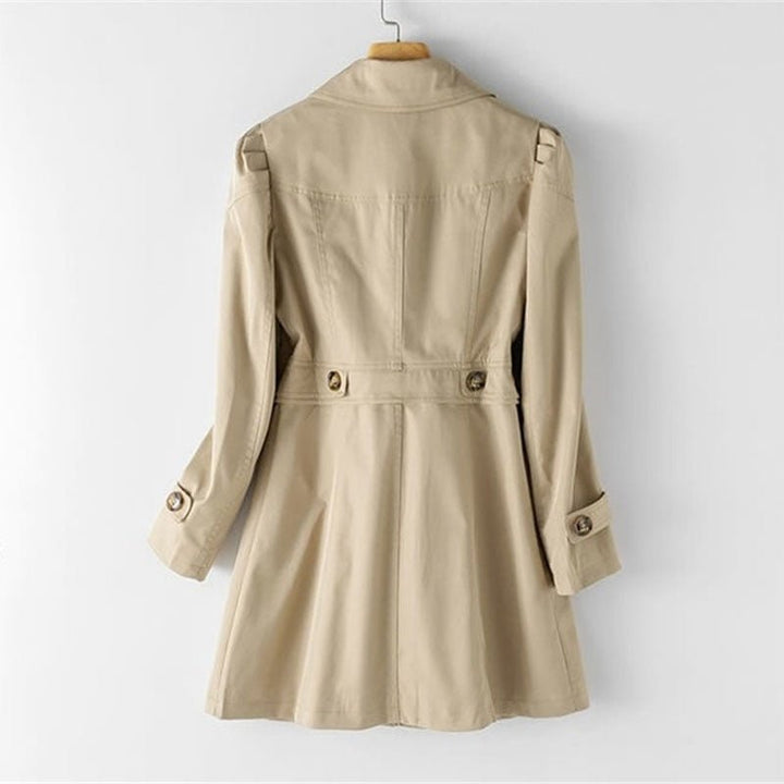 Women's Single-Breasted Button-Front Trench Coat