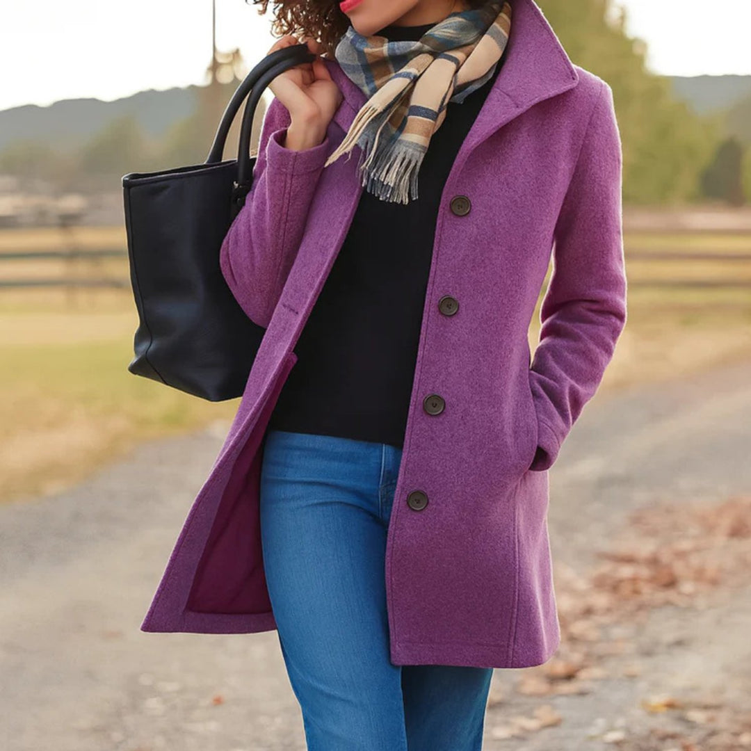 Women's Single-Breasted Mid-Length Coat