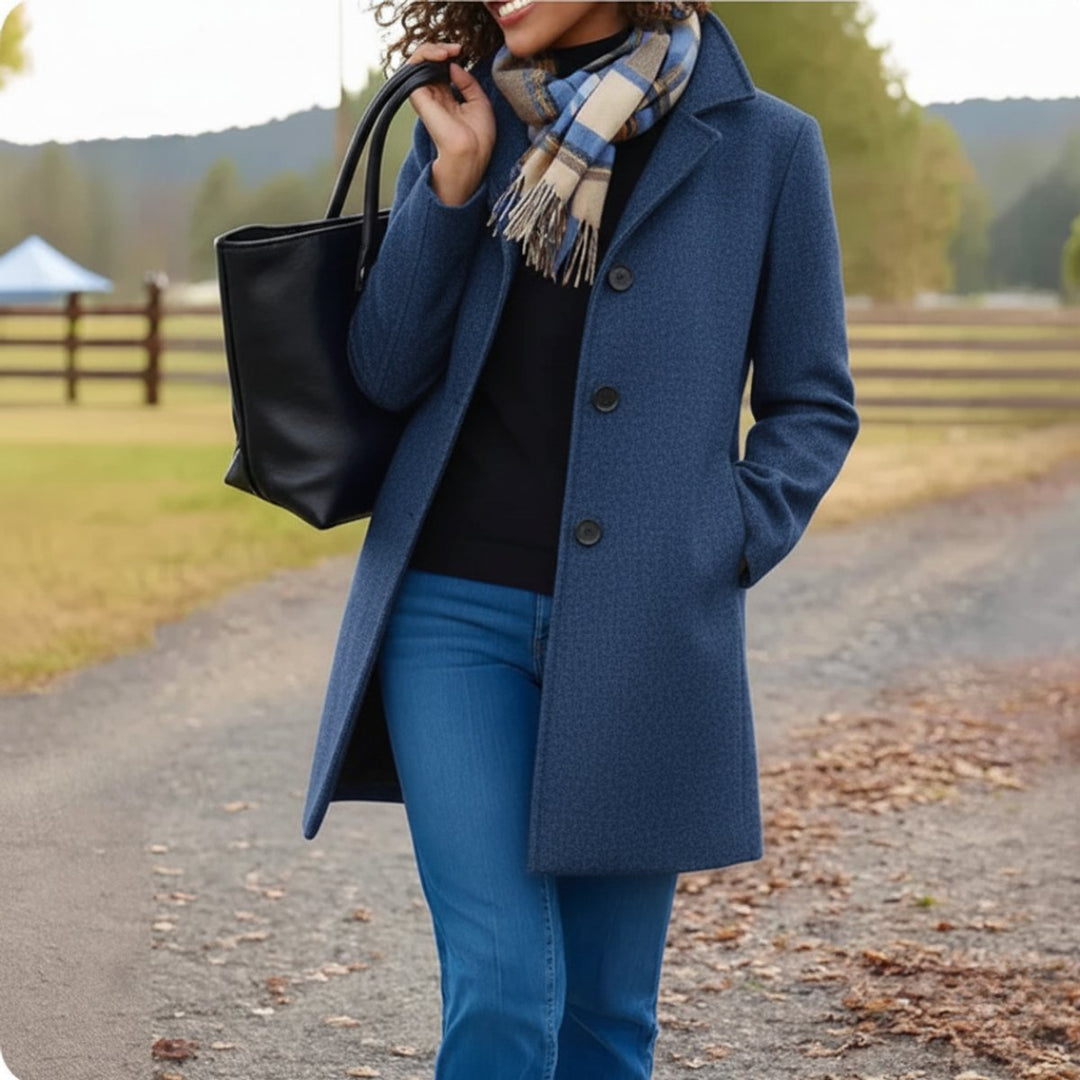 Women's Single-Breasted Mid-Length Coat