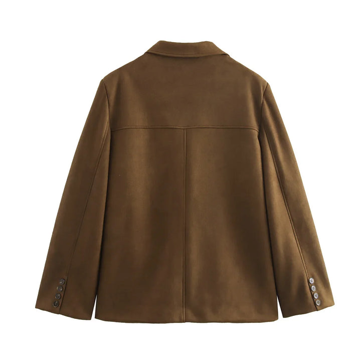 Women's Single-Breasted Notched Lapel Blazer