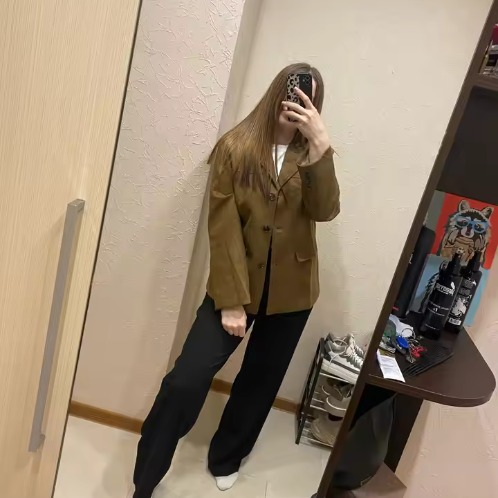 Women's Single-Breasted Notched Lapel Blazer