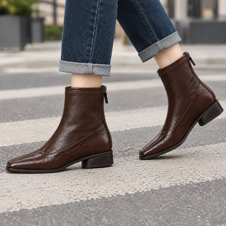 Women's Square Toe Ankle Boots