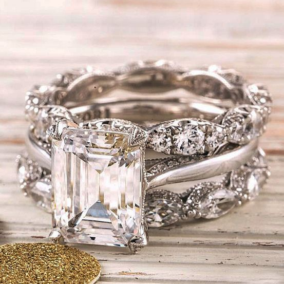 Women's Stackable Crystal Accent Ring