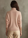 Women's Stand Collar Half-Zip Sweater