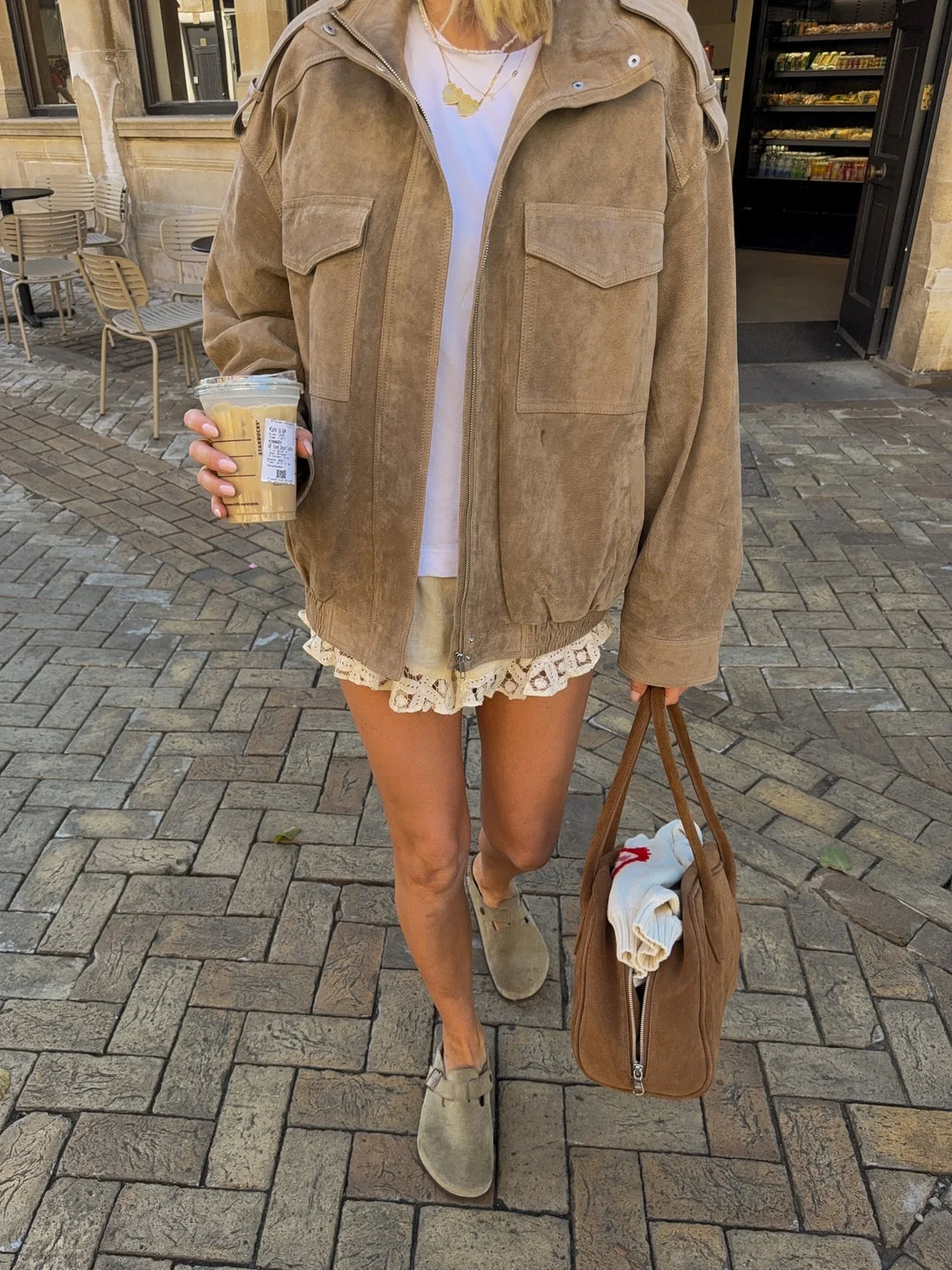 Women's Stand Collar Zip-Front Jacket