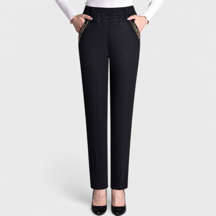 Women's Straight-Leg Elastic Waist Jeans