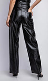 Women's Straight-Leg Faux Leather Trousers