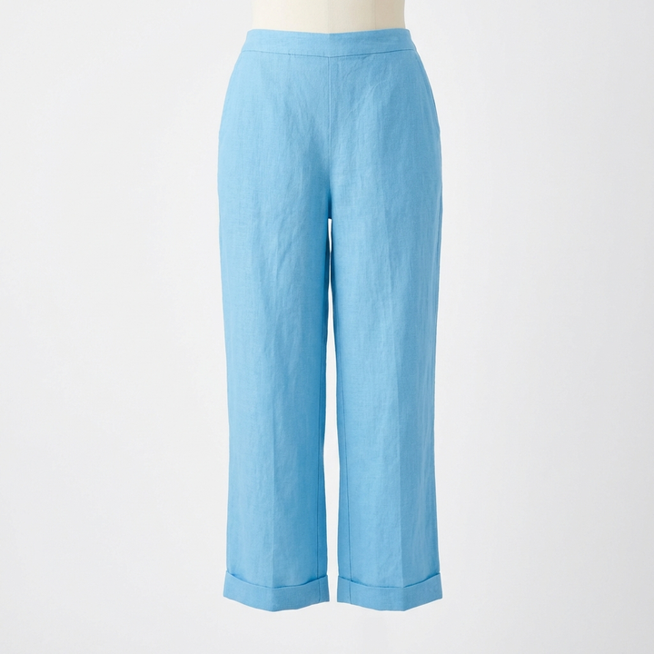 Women's Straight-Leg Trousers With Pockets