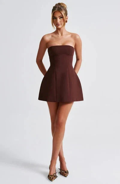 Women's Strapless Bubble Mini Dress