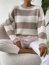 Women's Striped Crew Neck Knit Jumper