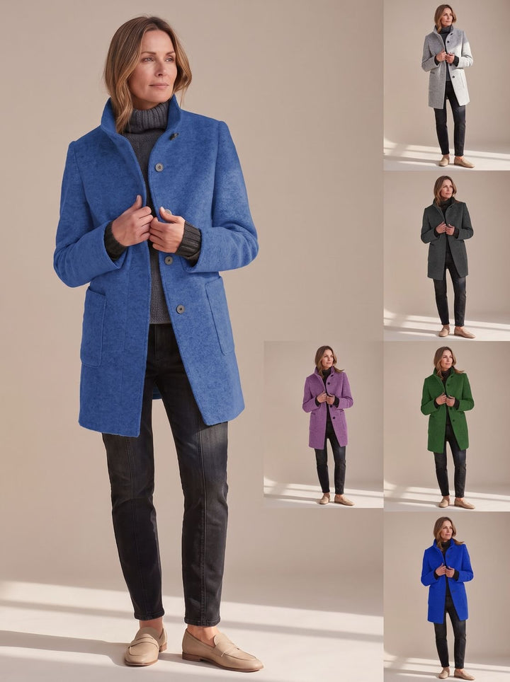 Women's Structured Stand-Collar Winter Coat