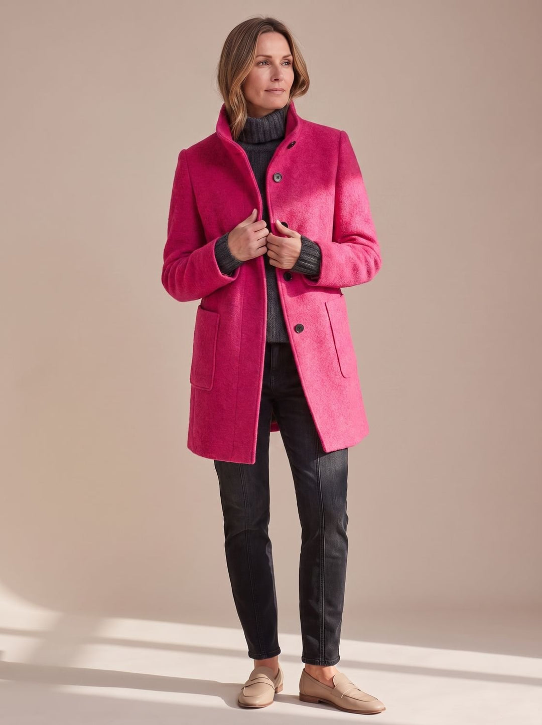 Women's Structured Stand-Collar Winter Coat