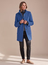Women's Stand Collar Mid-Length Wool-Look Winter Coat