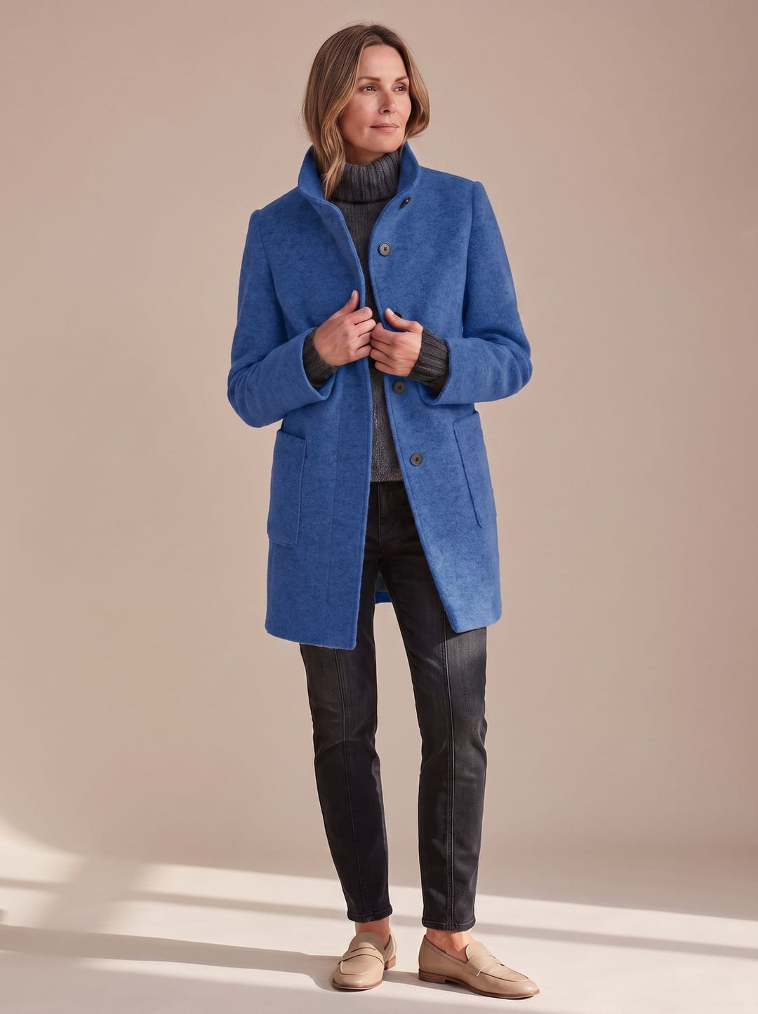Women's Structured Stand-Collar Winter Coat