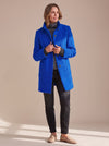 Women's Stand Collar Mid-Length Wool-Look Winter Coat